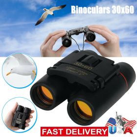 Binoculars 30x60 Zoom Travel Compact Folding Telescope Hunting Day Night Outdoor Small Pocket Binoculars Compact Adults, Mini Kids Binoculars Boy (Option: default)