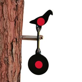 Wingswinmax Small Spinner Air Gun Target; Screwed-Type Steel Plinking Target; Bird Bb Slingshot Target (Color: black)