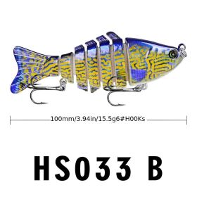 Funpesca 10cm 15.61g Hard Plastic 3d Bionic Eyes Freshwater Saltwater Bass Top Water Jointed Fish Lures (Color: Color B)