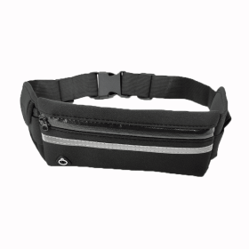 Unisex Portable Waist Bag; Canvas Outdoor Phone Holder; Waterproof Belt Bag; Fitness Sport Accessories For Running And Jogging (Color: black)